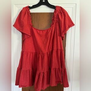 ARULA Scarlet Tiered Top